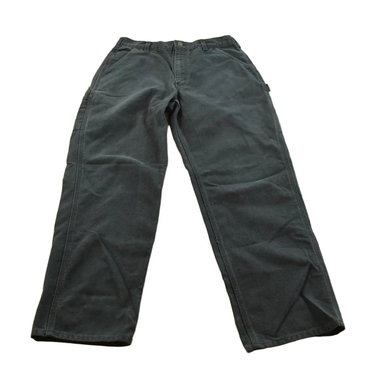 Vintage 2000s Carhartt Black Canvas Pants Men's 31 x 30 from propervintagecanada