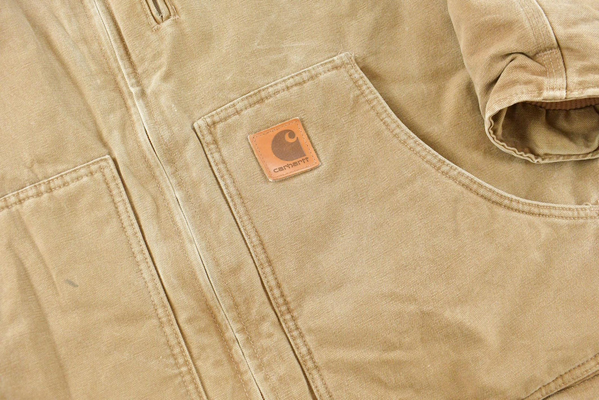 Vintage 2000s Carhartt C61 Duck Ridge Sherpa Lined Coat Jacket Men's 2XL / Outerwear / Y2K Outdoorsman / 00s Outdoors from propervintagecanada