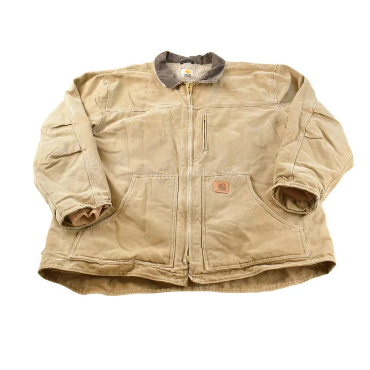 Vintage 2000s Carhartt C61 Duck Ridge Sherpa Lined Coat Jacket Men's 2XL / Outerwear / Y2K Outdoorsman / 00s Outdoors from propervintagecanada