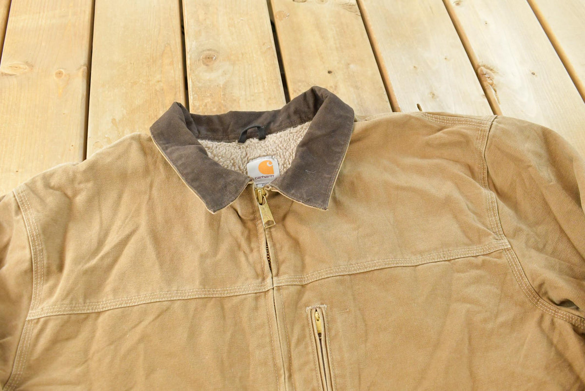 Vintage 2000s Carhartt C61 Duck Ridge Sherpa Lined Coat Jacket Men's 3XL / Outerwear / Y2K Outdoorsman / 00s Outdoors from propervintagecanada