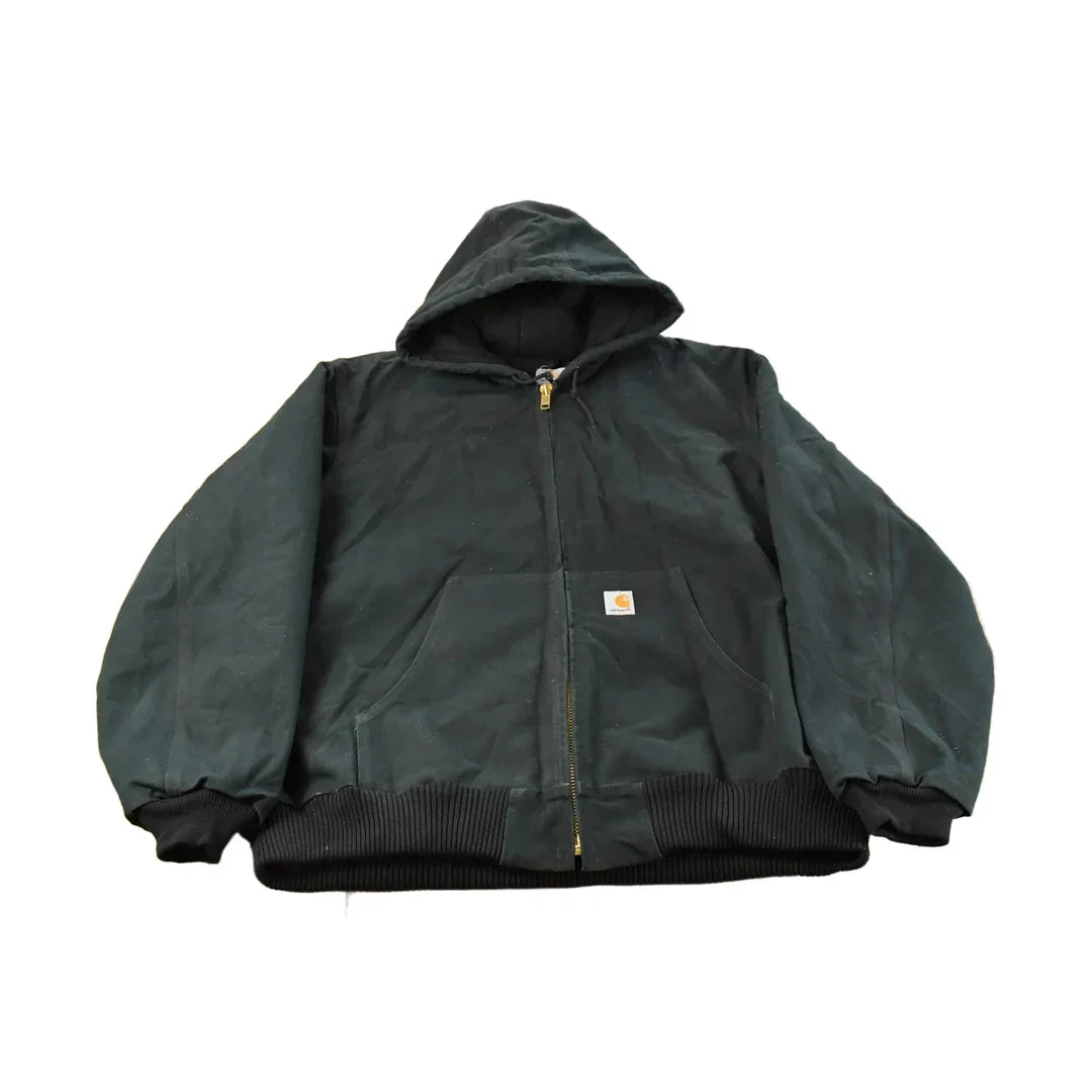 Vintage 2000s Carhartt Canvas Hooded Jacket Men's 2XL from propervintagecanada