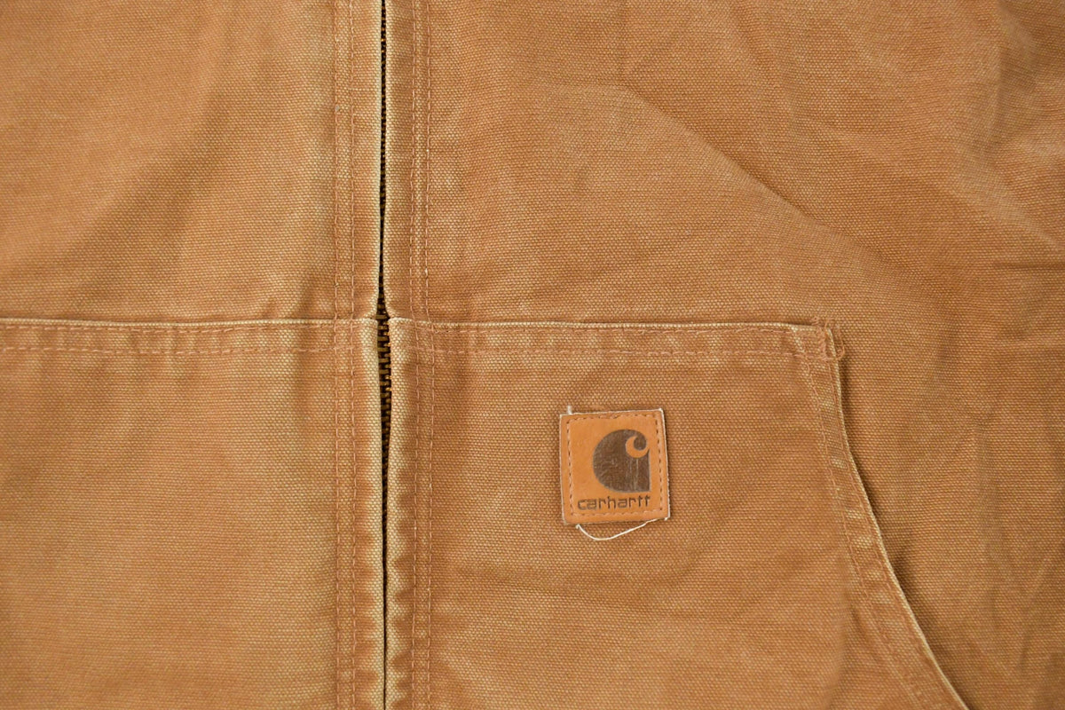 Vintage 2000s Carhartt Canvas Hooded Jacket Men's 2XL from propervintagecanada