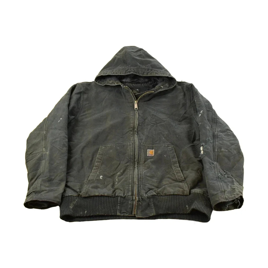 Vintage 2000s Carhartt Canvas Hooded Jacket Men's XL from propervintagecanada