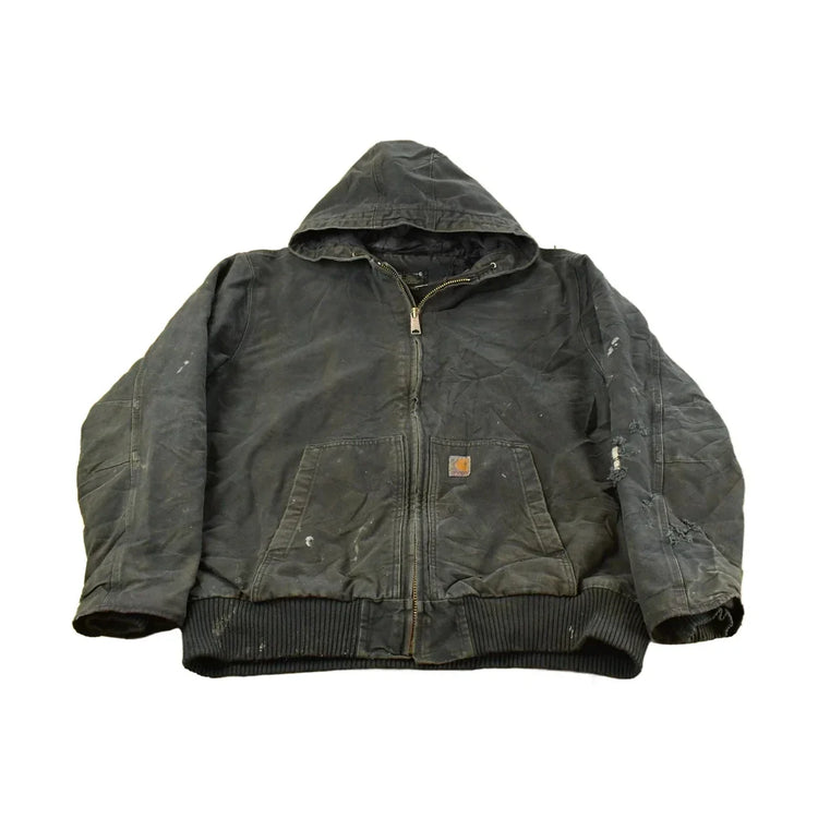 Vintage 2000s Carhartt Canvas Hooded Jacket Men's XL from propervintagecanada