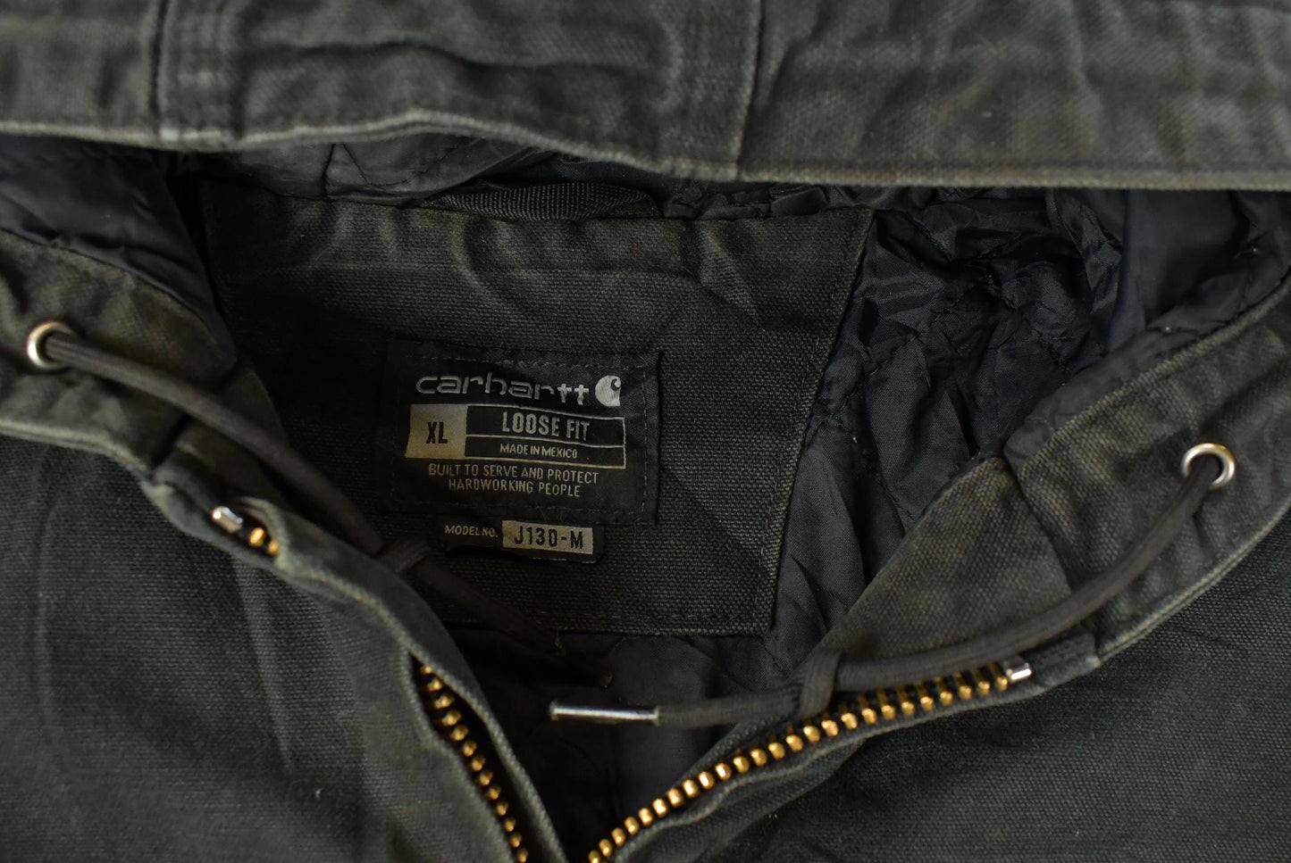 Vintage 2000s Carhartt Canvas Hooded Jacket Men's XL from propervintagecanada