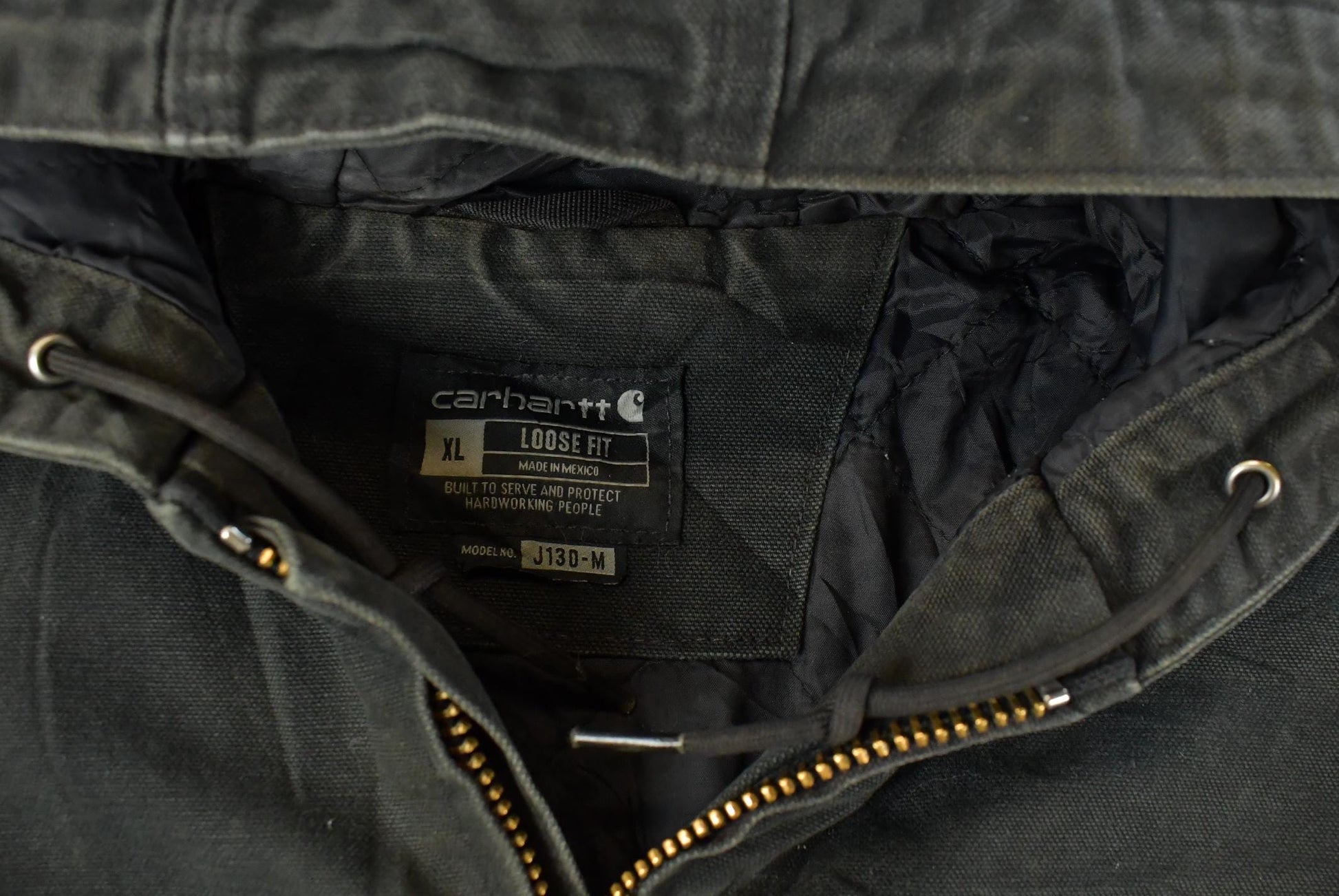 Vintage 2000s Carhartt Canvas Hooded Jacket Men's XL from propervintagecanada