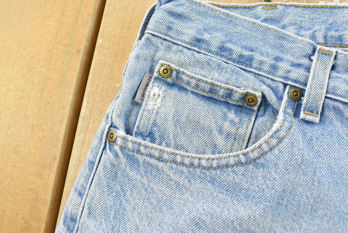 Vintage 2000s Carhartt Denim Blue Jeans Men's 33 x 29.5 from propervintagecanada