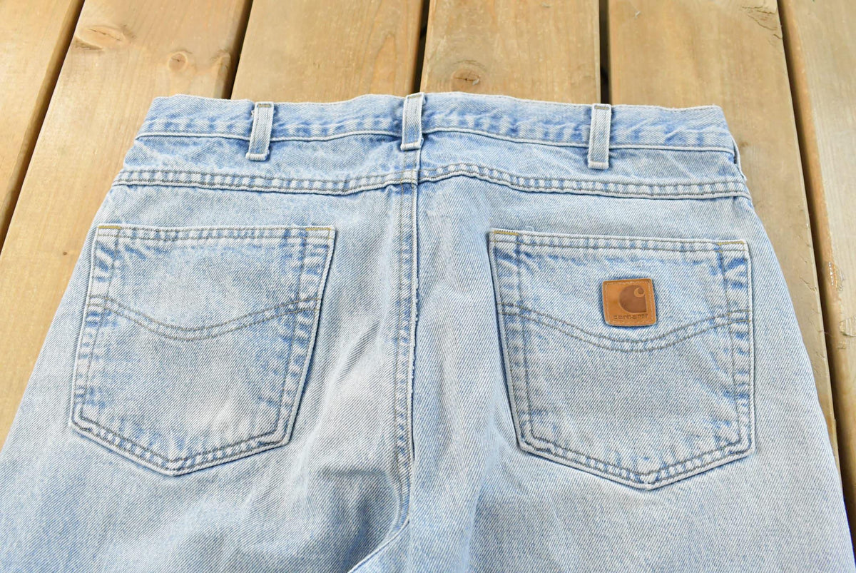 Vintage 2000s Carhartt Denim Blue Jeans Men's 33 x 29.5 from propervintagecanada