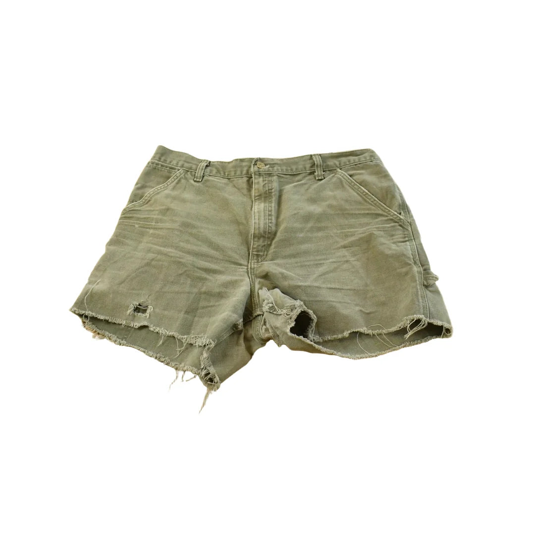 Vintage 2000s Carhartt Distressed Canvas Cutoff Shorts Men's 34 from propervintagecanada