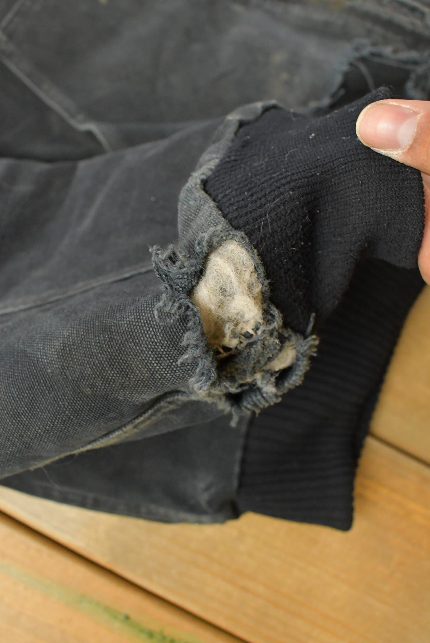 Vintage 2000s Carhartt Distressed Canvas Hooded Jacket Men's XL / Thrashed Sun Faded Work Wear / Y2K Americana from propervintagecanada