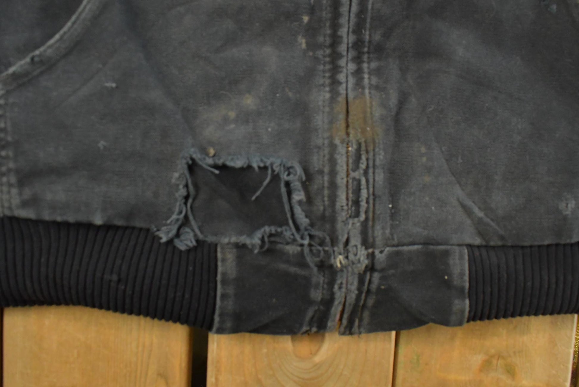 Vintage 2000s Carhartt Distressed Canvas Hooded Jacket Men's XL / Thrashed Sun Faded Work Wear / Y2K Americana from propervintagecanada