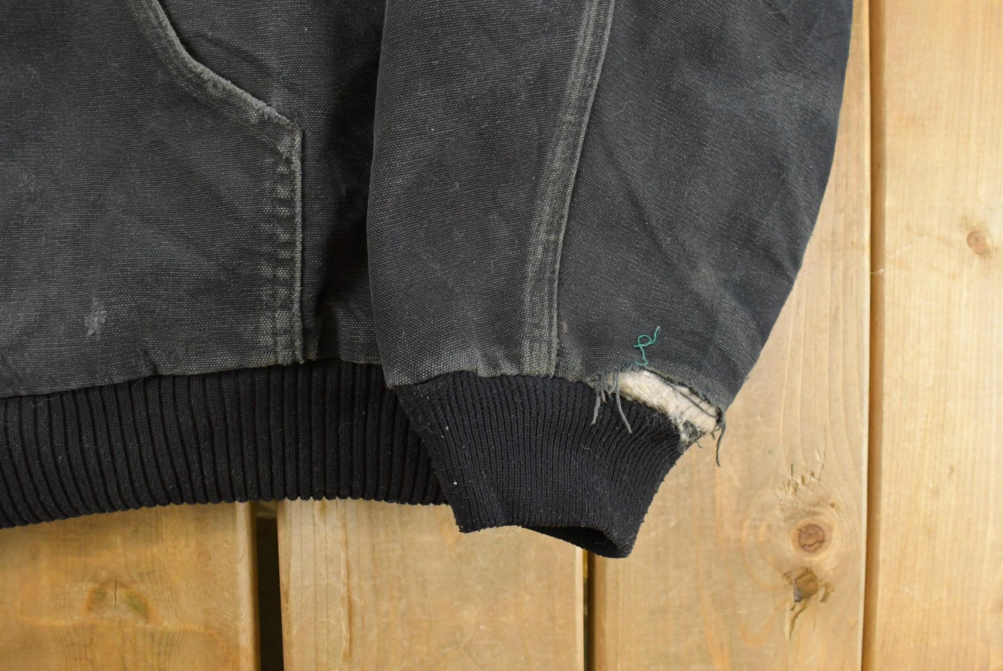 Vintage 2000s Carhartt Distressed Canvas Hooded Jacket Men's XL / Thrashed Sun Faded Work Wear / Y2K Americana from propervintagecanada