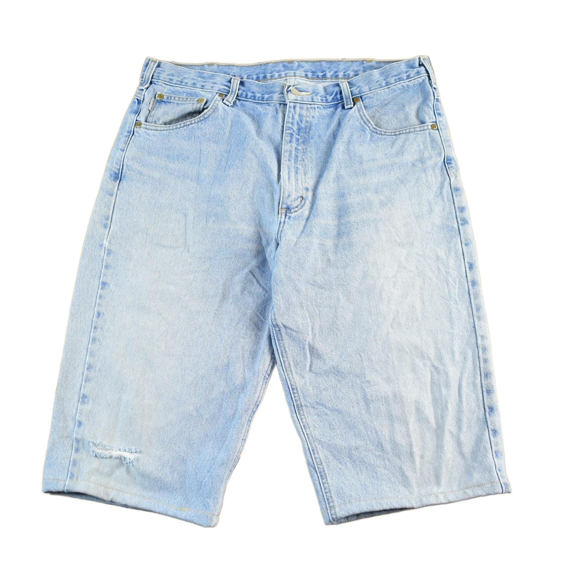 Vintage 2000s Carhartt Distressed Denim Shorts Men's 36 from propervintagecanada