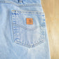 Vintage 2000s Carhartt Distressed Denim Shorts Men's 36 from propervintagecanada