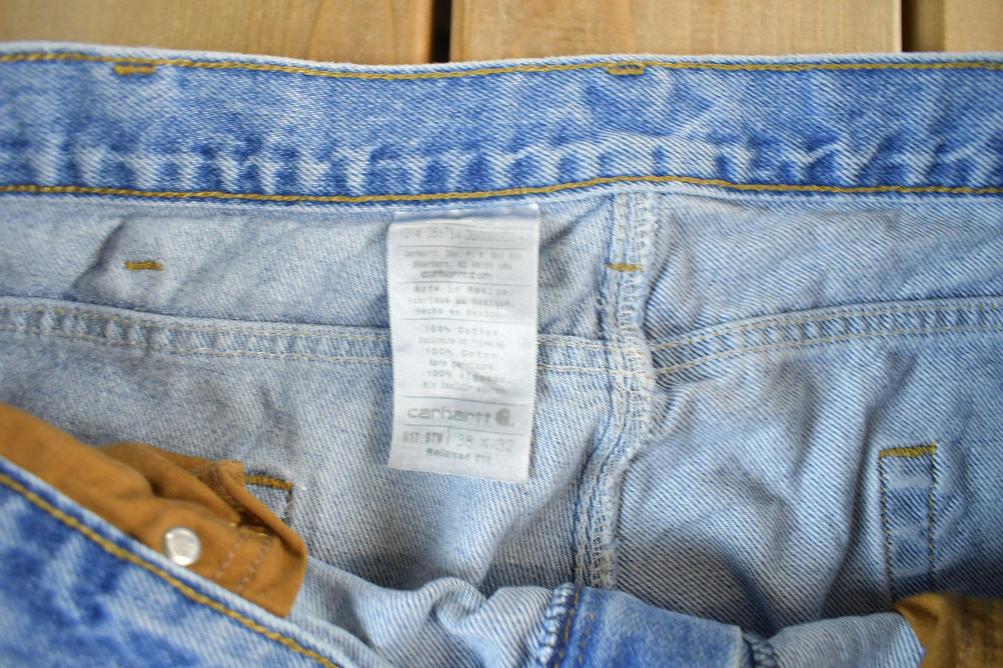 Vintage 2000s Carhartt Distressed Denim Shorts Men's 36 from propervintagecanada