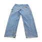 Vintage 2000s Carhartt Distressed Double Knee Denim Work Jeans Men's 31 x 29 from propervintagecanada