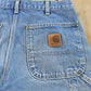 Vintage 2000s Carhartt Distressed Double Knee Denim Work Jeans Men's 31 x 29 from propervintagecanada