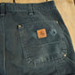 Vintage 2000s Carhartt Distressed Double Knee Denim Work Jeans Men's Medium 33 x 32 from propervintagecanada