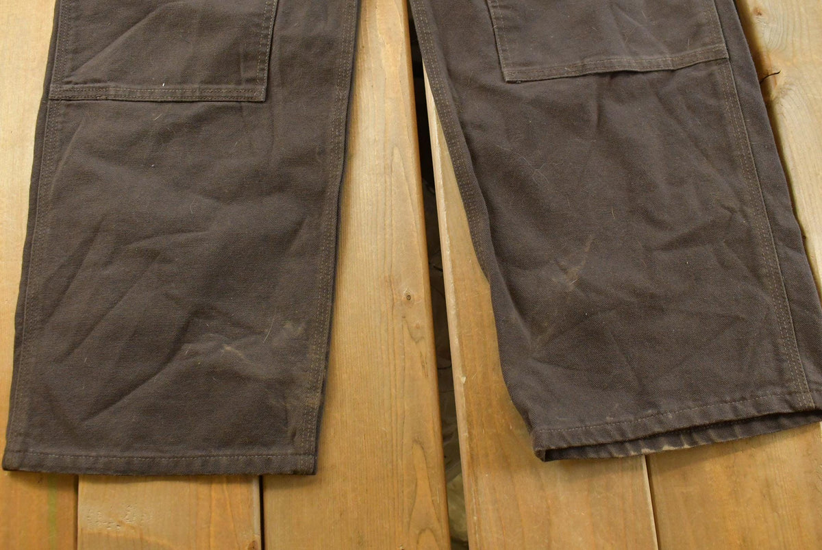Vintage 2000s Carhartt Double Knee Dark Brown Canvas Pants Men's 36 x 31.5 from propervintagecanada