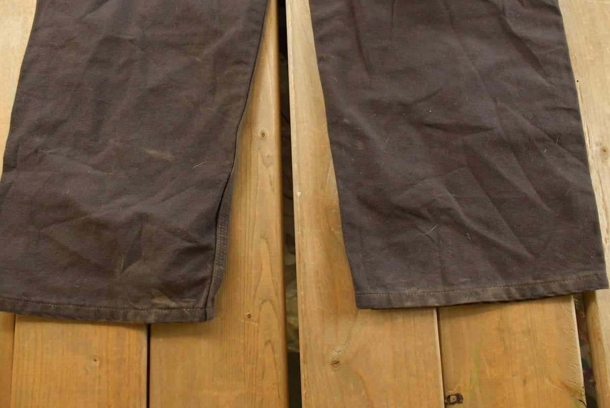 Vintage 2000s Carhartt Double Knee Dark Brown Canvas Pants Men's 36 x 31.5 from propervintagecanada