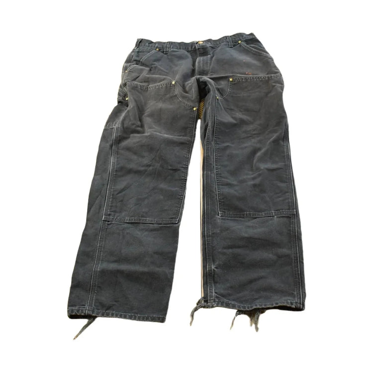 Vintage 2000s Carhartt Double Knee Denim Black Jeans Men's 34 x 30 from propervintagecanada