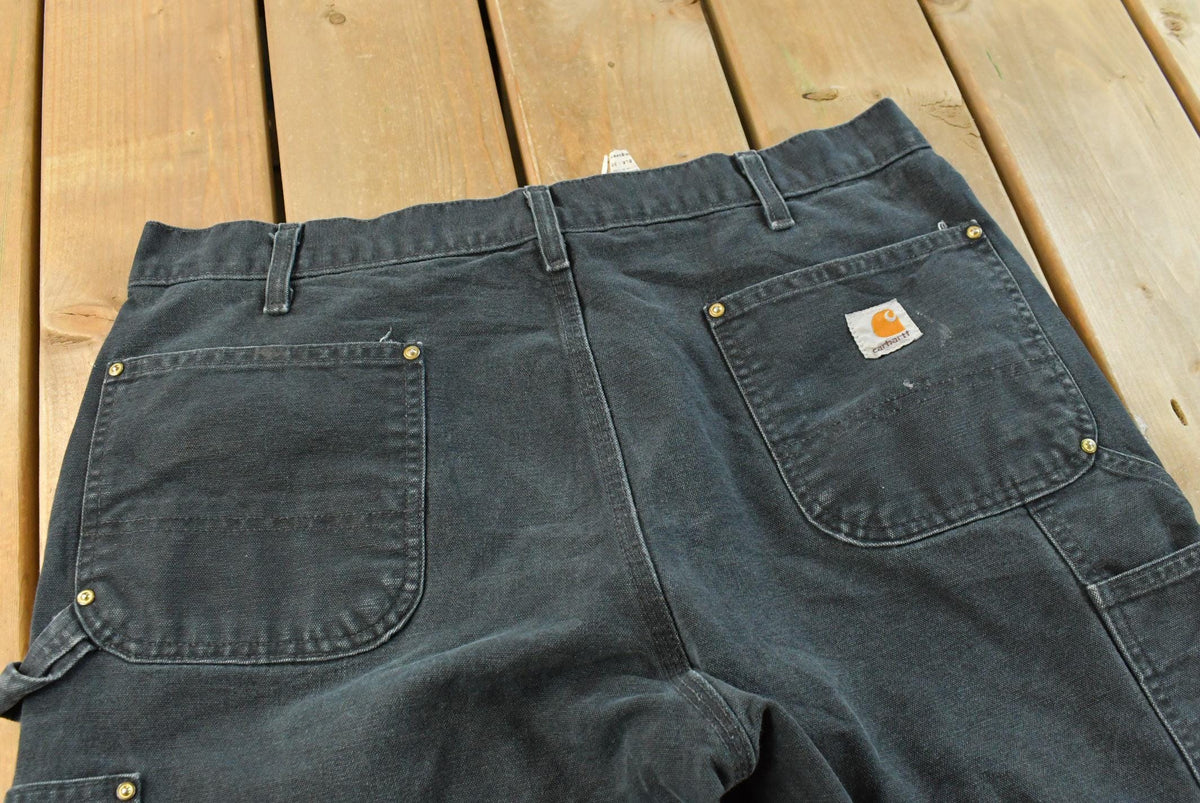 Vintage 2000s Carhartt Double Knee Denim Black Jeans Men's 36 x 25.5 from propervintagecanada