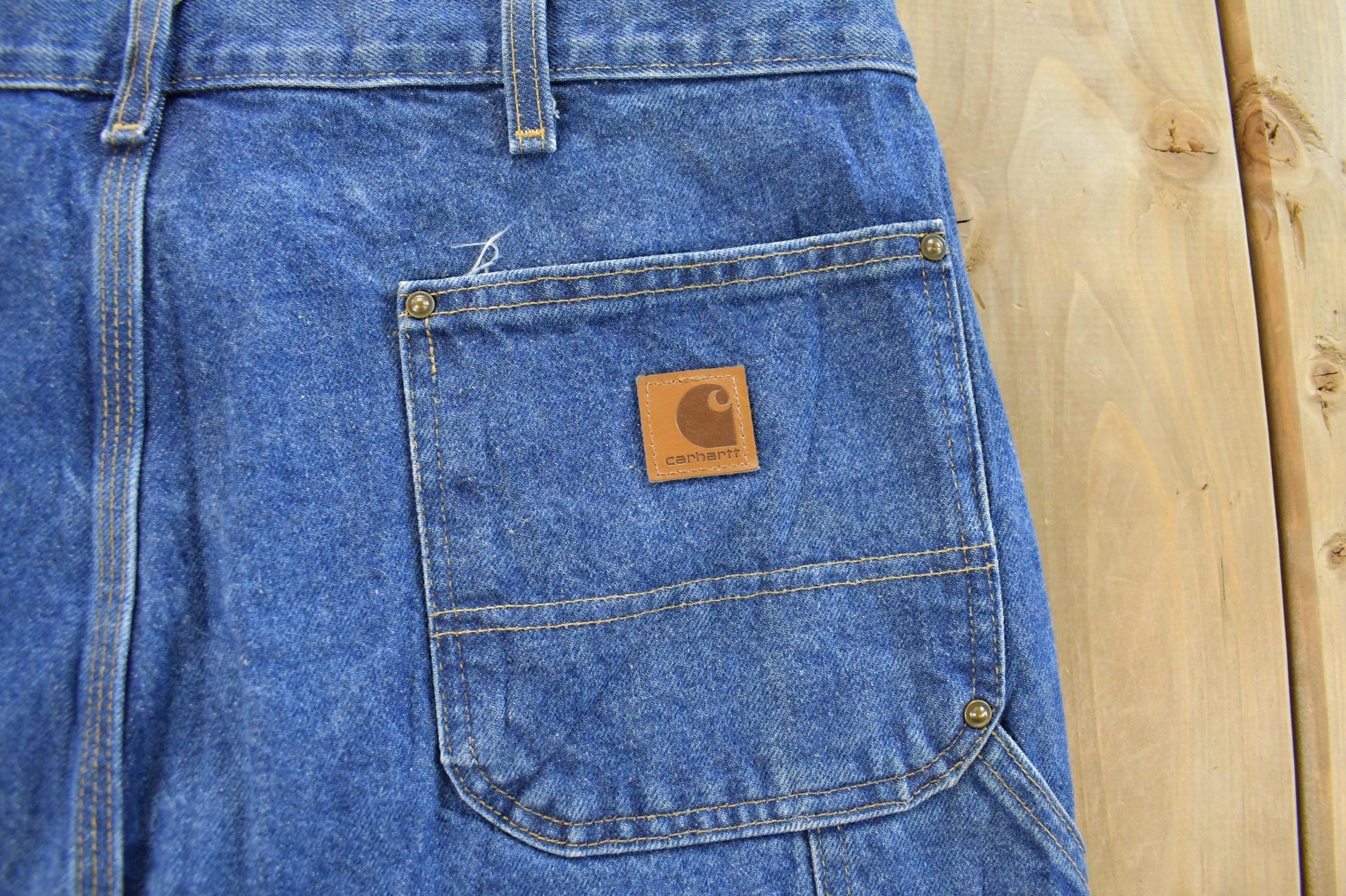 Vintage 2000s Carhartt Double Knee Denim Jeans Men's 38 x 34 from propervintagecanada