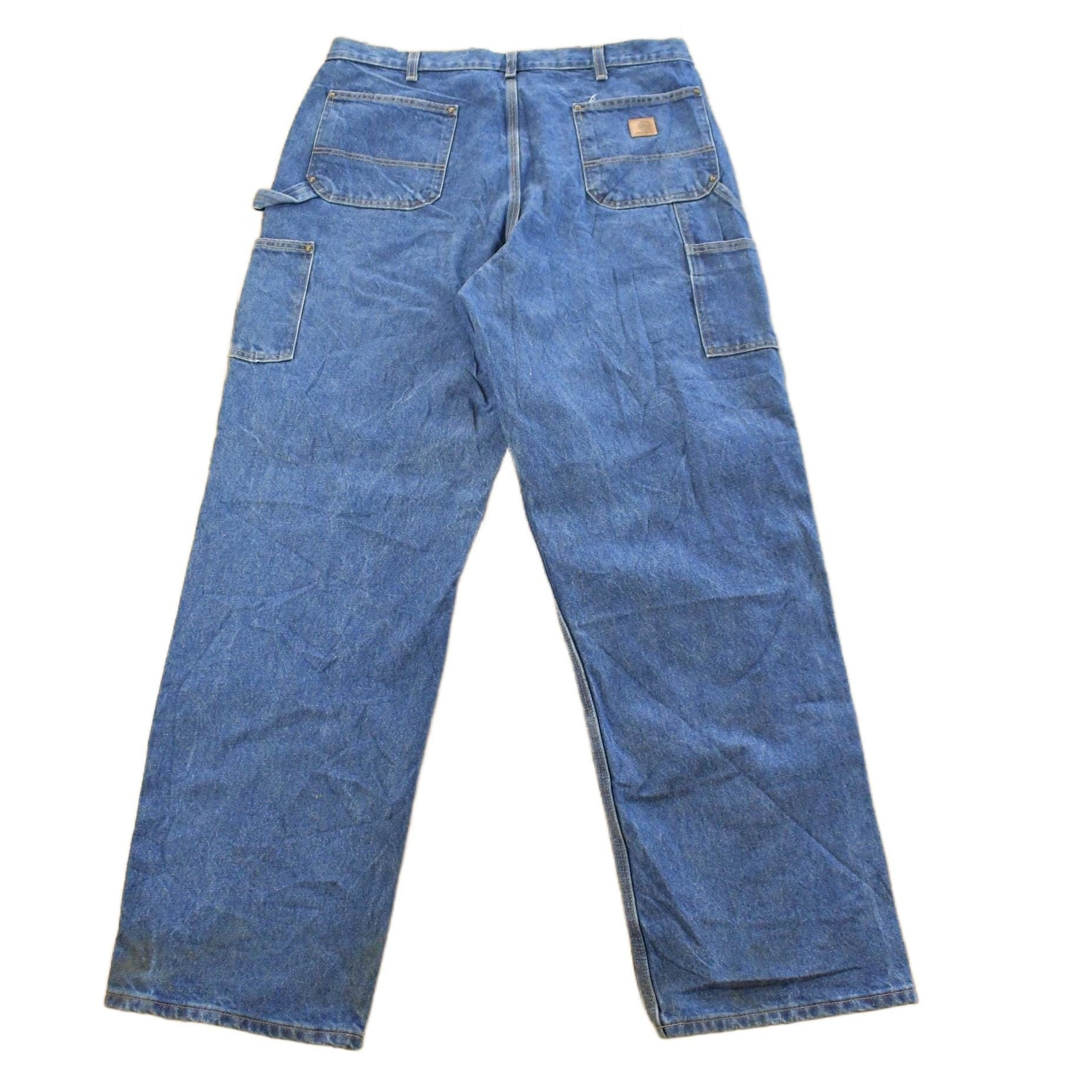 Vintage 2000s Carhartt Double Knee Denim Jeans Men's 38 x 34 from propervintagecanada