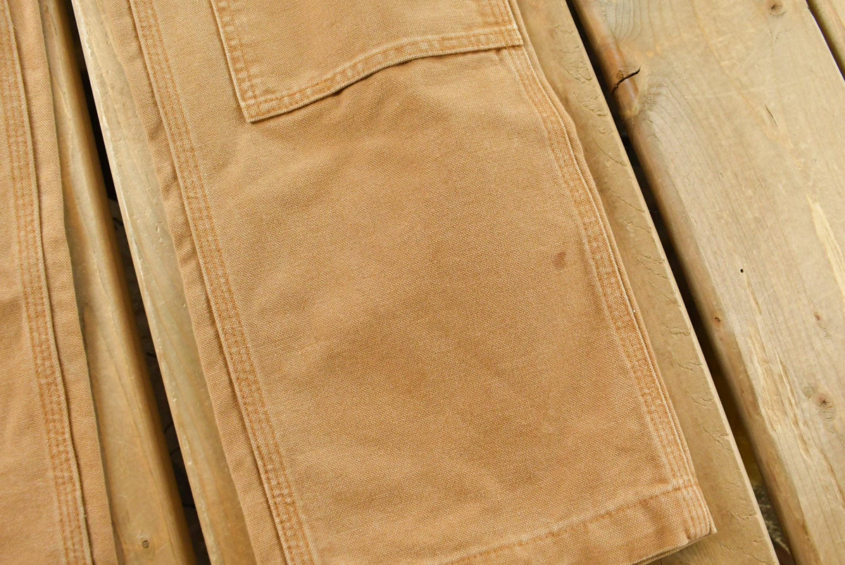 Vintage 2000s Carhartt Double Knee Tan Canvas Pants Men's 34 x 30 from propervintagecanada