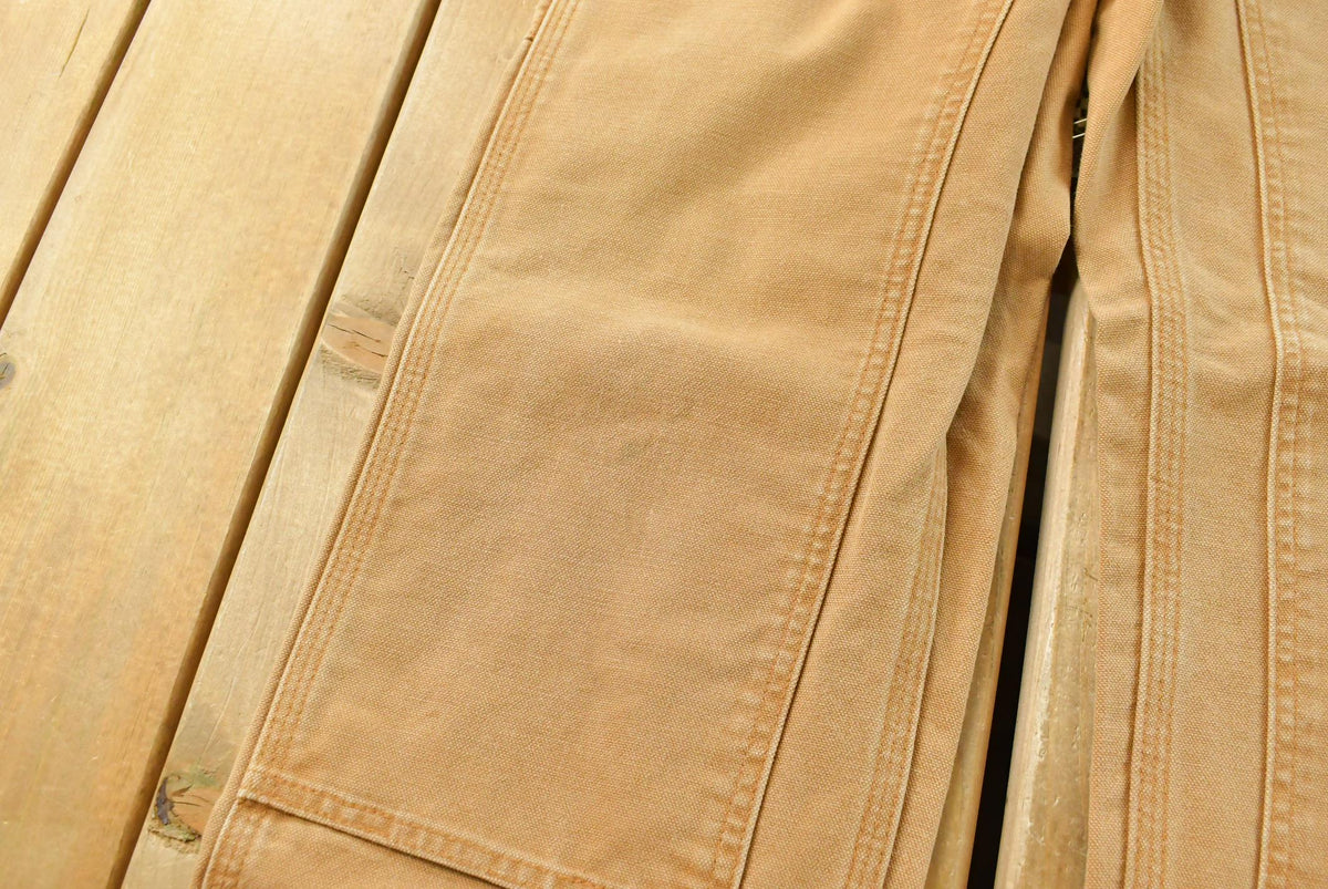 Vintage 2000s Carhartt Double Knee Tan Canvas Pants Men's 34 x 30 from propervintagecanada