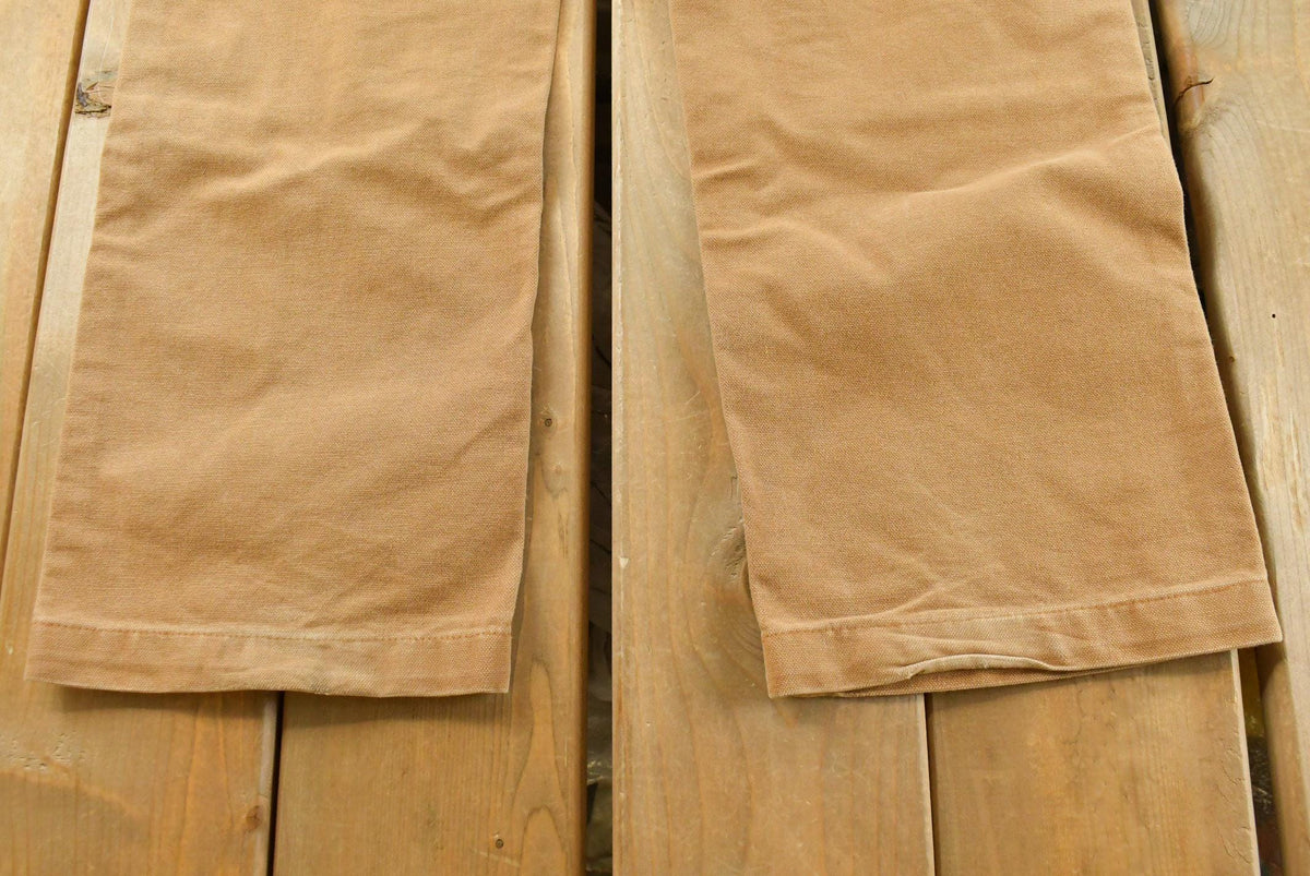 Vintage 2000s Carhartt Double Knee Tan Canvas Pants Men's 34 x 30 from propervintagecanada