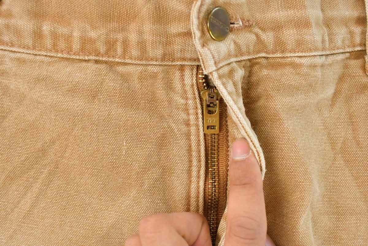 Vintage 2000s Carhartt Flannel Lined Canvas Work Pants Men's 37 x 31 from propervintagecanada