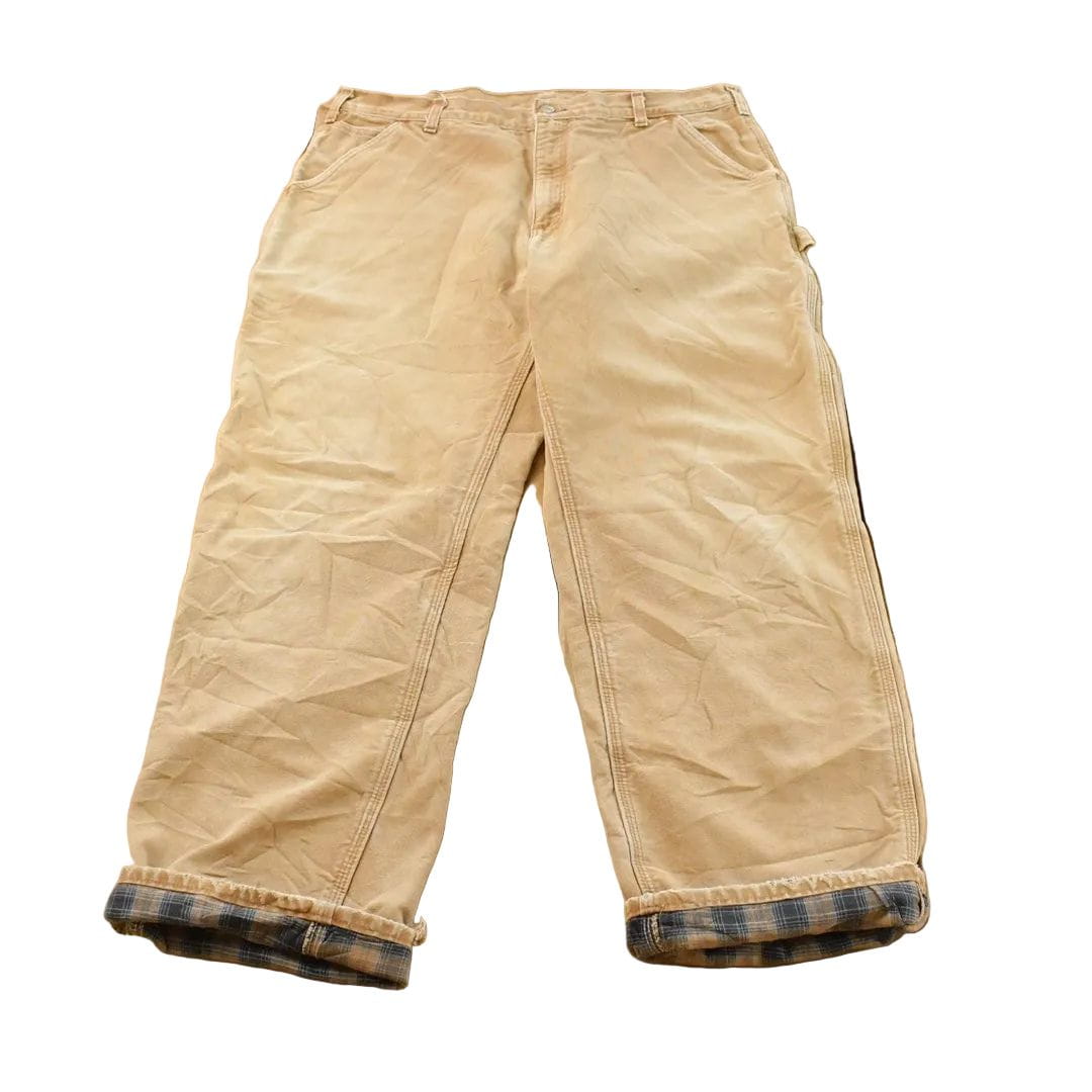 Vintage 2000s Carhartt Flannel Lined Canvas Work Pants Men's 37 x 31 from propervintagecanada