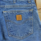Vintage 2000s Carhartt Flannel Lined Denim Work Jeans Men's 32 x 31 from propervintagecanada