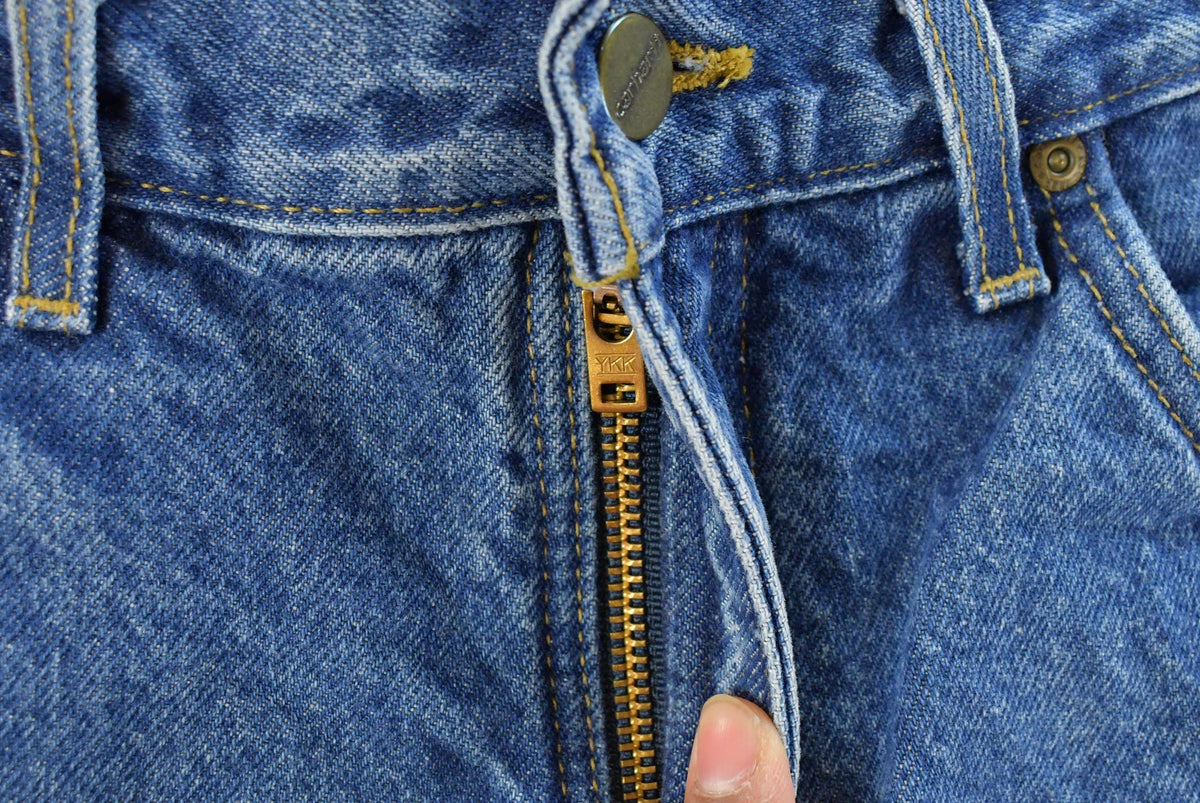 Vintage 2000s Carhartt Flannel Lined Denim Work Jeans Men's 32 x 31 from propervintagecanada