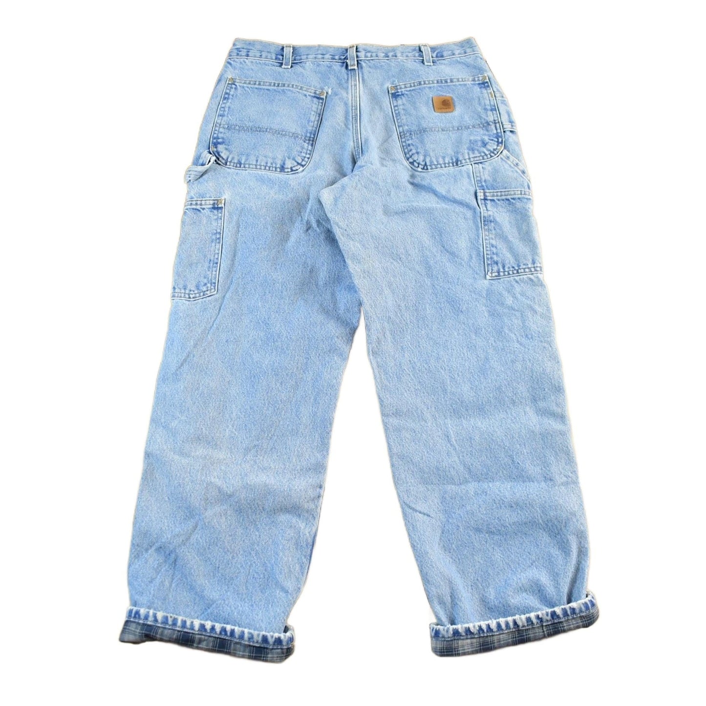 Vintage 2000s Carhartt Flannel Lined Denim Work Jeans Men's 33 x 30 from propervintagecanada