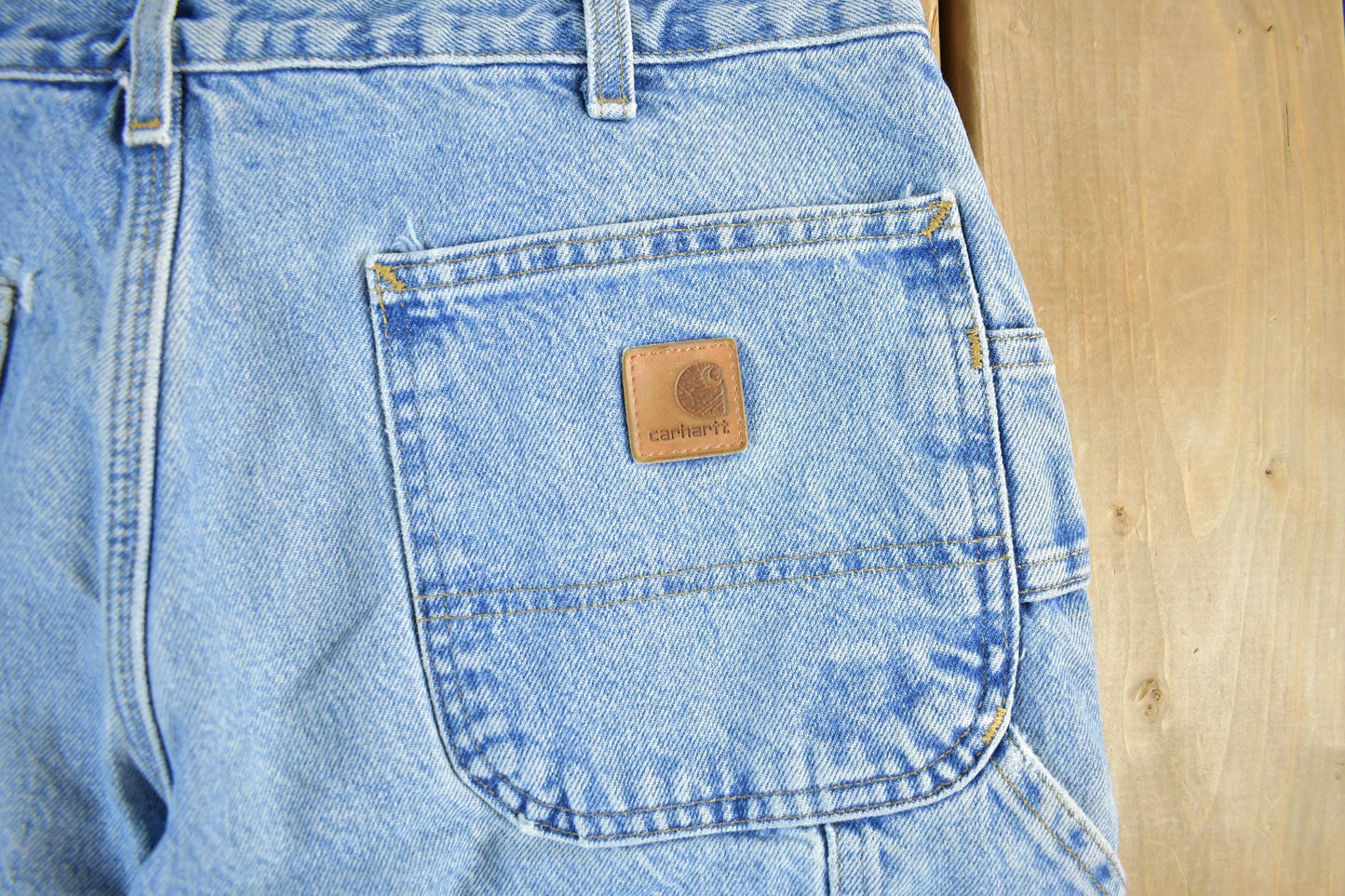 Vintage 2000s Carhartt Flannel Lined Denim Work Jeans Men's 33 x 30 from propervintagecanada