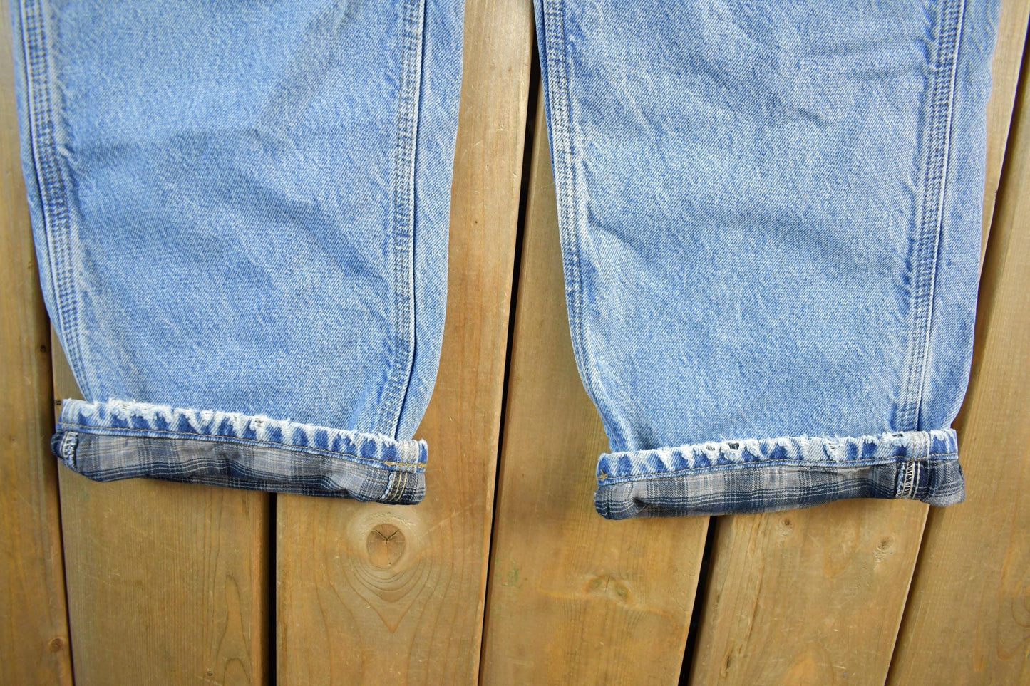 Vintage 2000s Carhartt Flannel Lined Denim Work Jeans Men's 33 x 30 from propervintagecanada