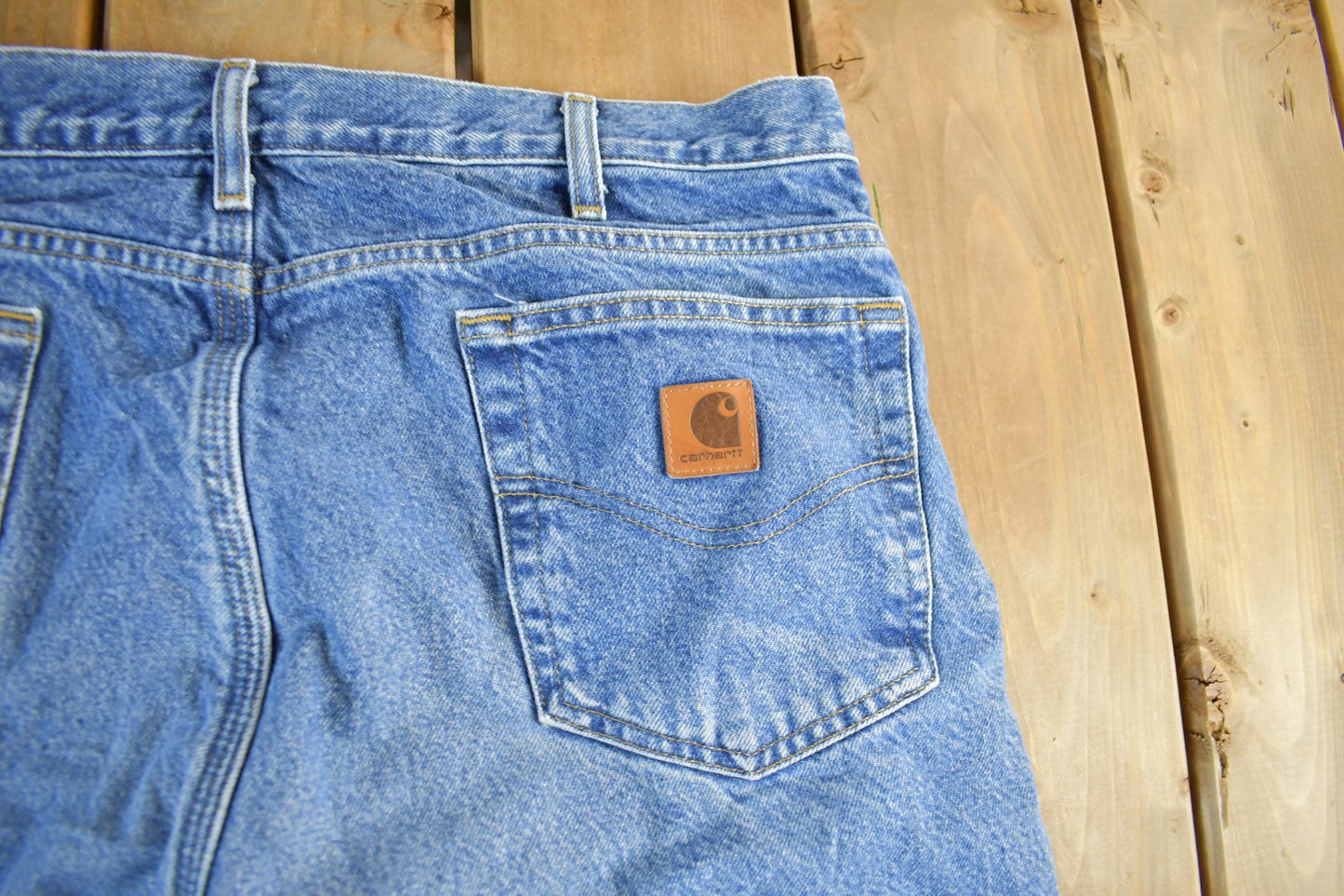 Vintage 2000s Carhartt Flannel Lined Denim Work Jeans Men's 36 x 32 from propervintagecanada