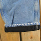 Vintage 2000s Carhartt Fleece Lined Denim Work Jeans Men's 35 x 31 from propervintagecanada