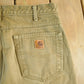 Vintage 2000s Carhartt Lined Carpenter Work Denim Jeans Men's 34 x 31 from propervintagecanada