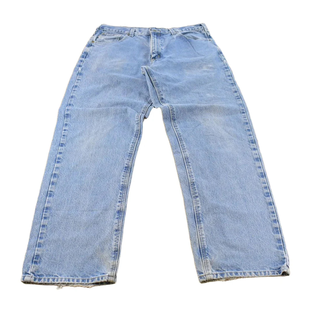 Vintage 2000s Carhartt Loose Fit Distressed Workwear Denim Jeans Men's 35 x 34.5 from propervintagecanada
