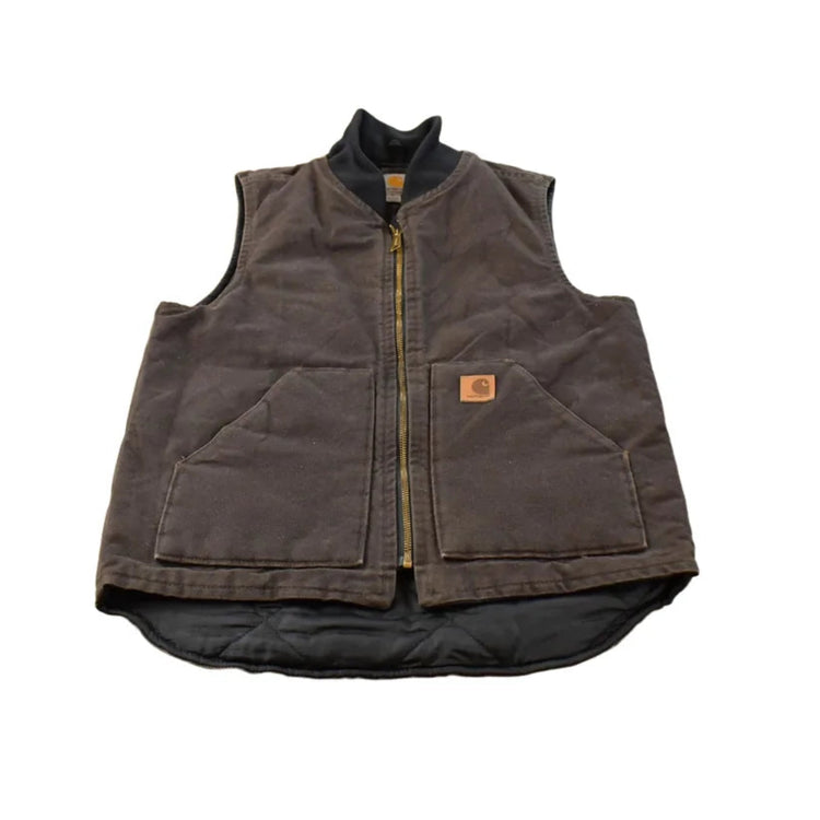 Vintage 2000s Carhartt Quilted Lined Vest Jacket Men's S / Y2K Workwear / Sun Fading / Faded / 00s Outdoorsman from propervintagecanada