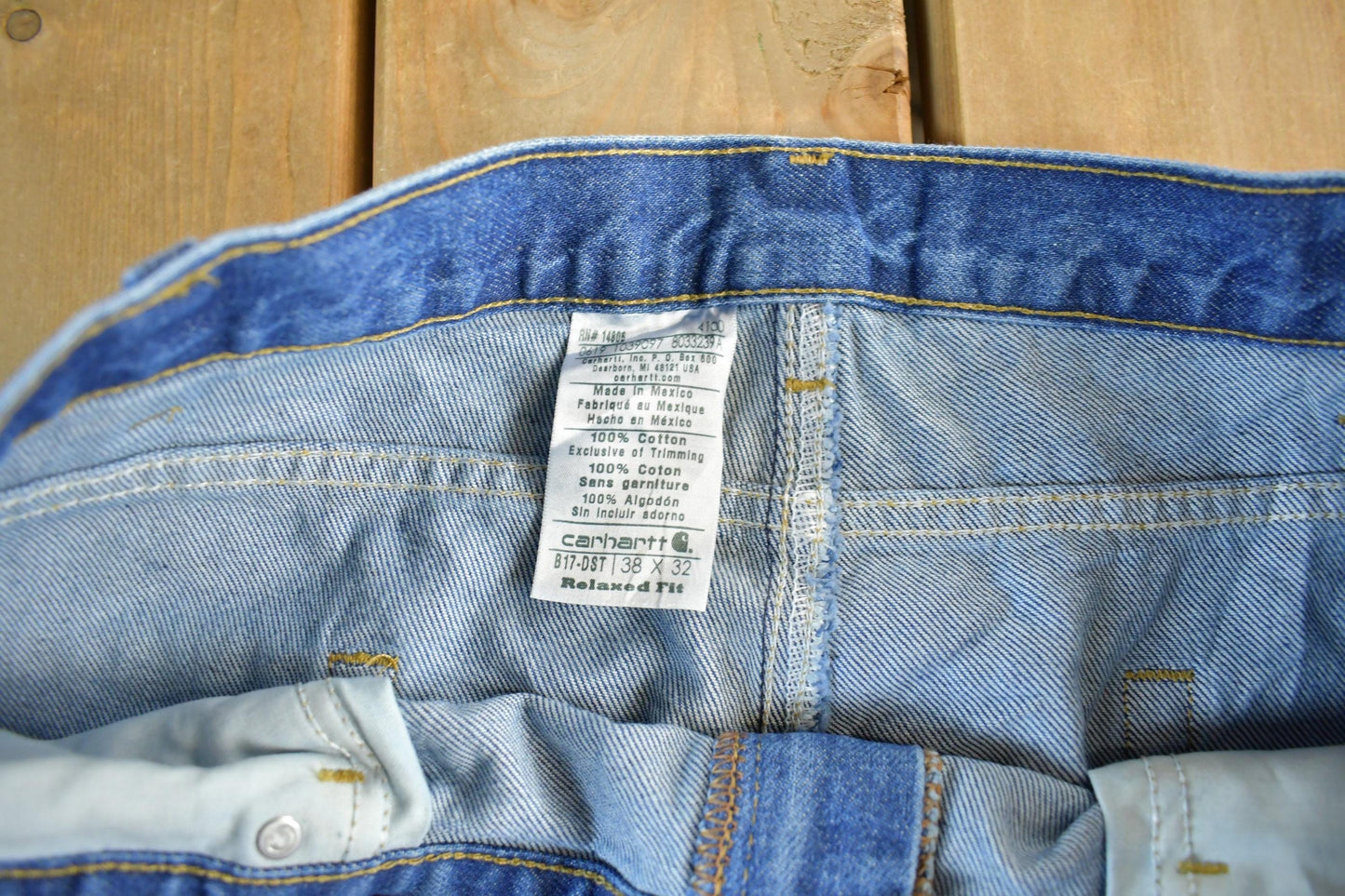 Vintage 2000s Carhartt Relaxed Fit Denim Work Jeans Men's 38 x 32 from propervintagecanada
