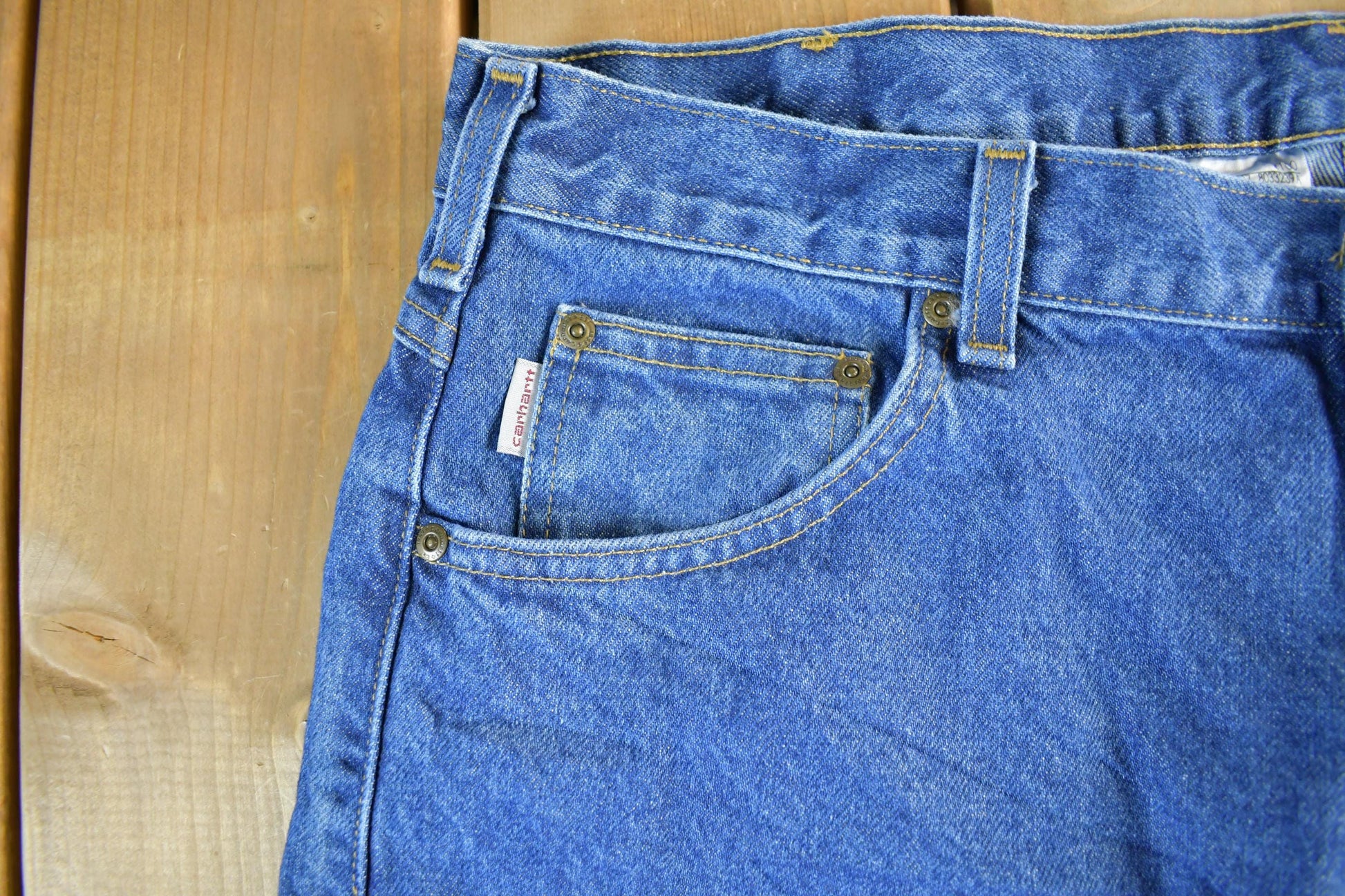 Vintage 2000s Carhartt Relaxed Fit Denim Work Jeans Men's 38 x 32 from propervintagecanada