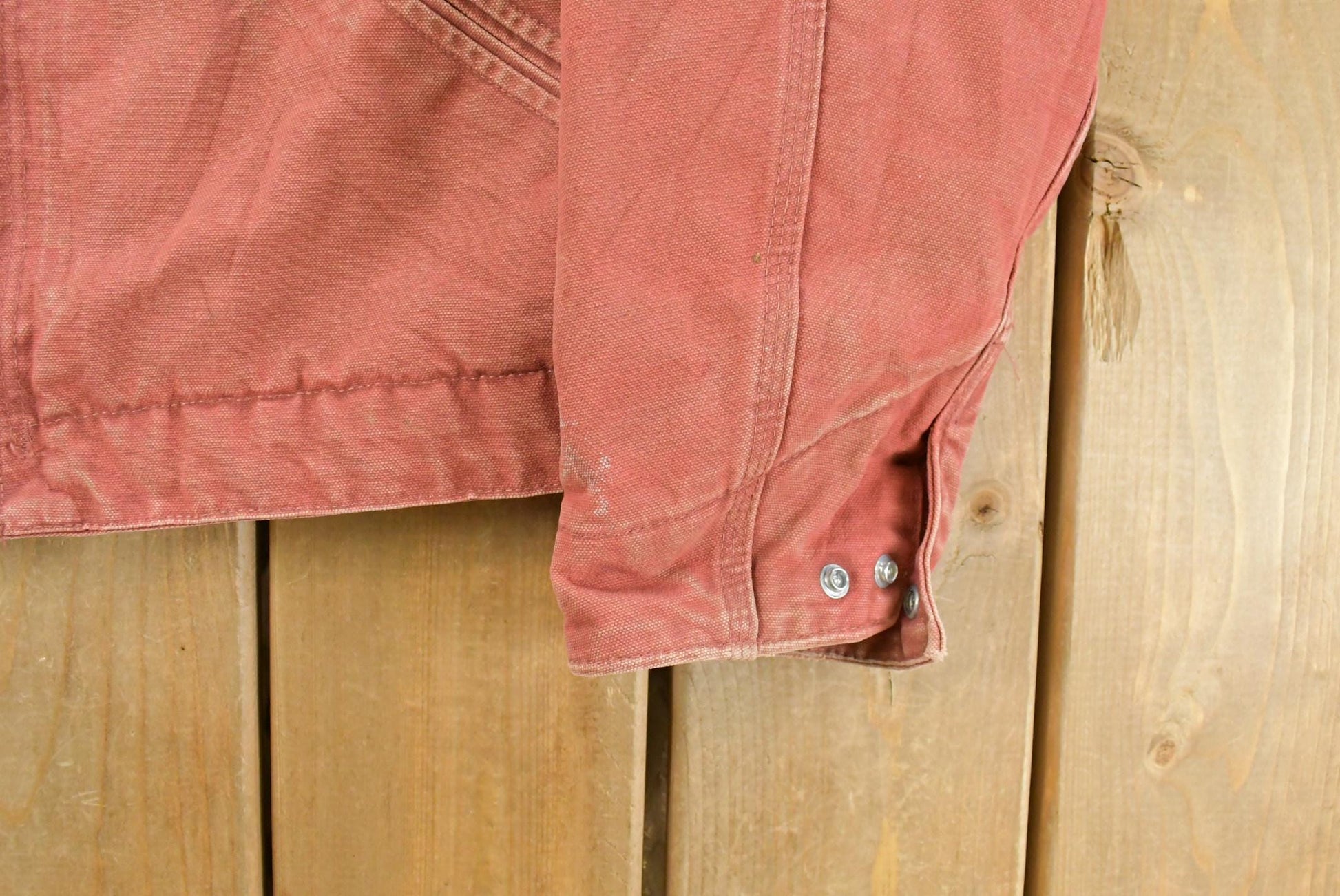 Vintage 2000s Carhartt Sherpa Lined Salmon Detroit Jacket Women's Large from propervintagecanada