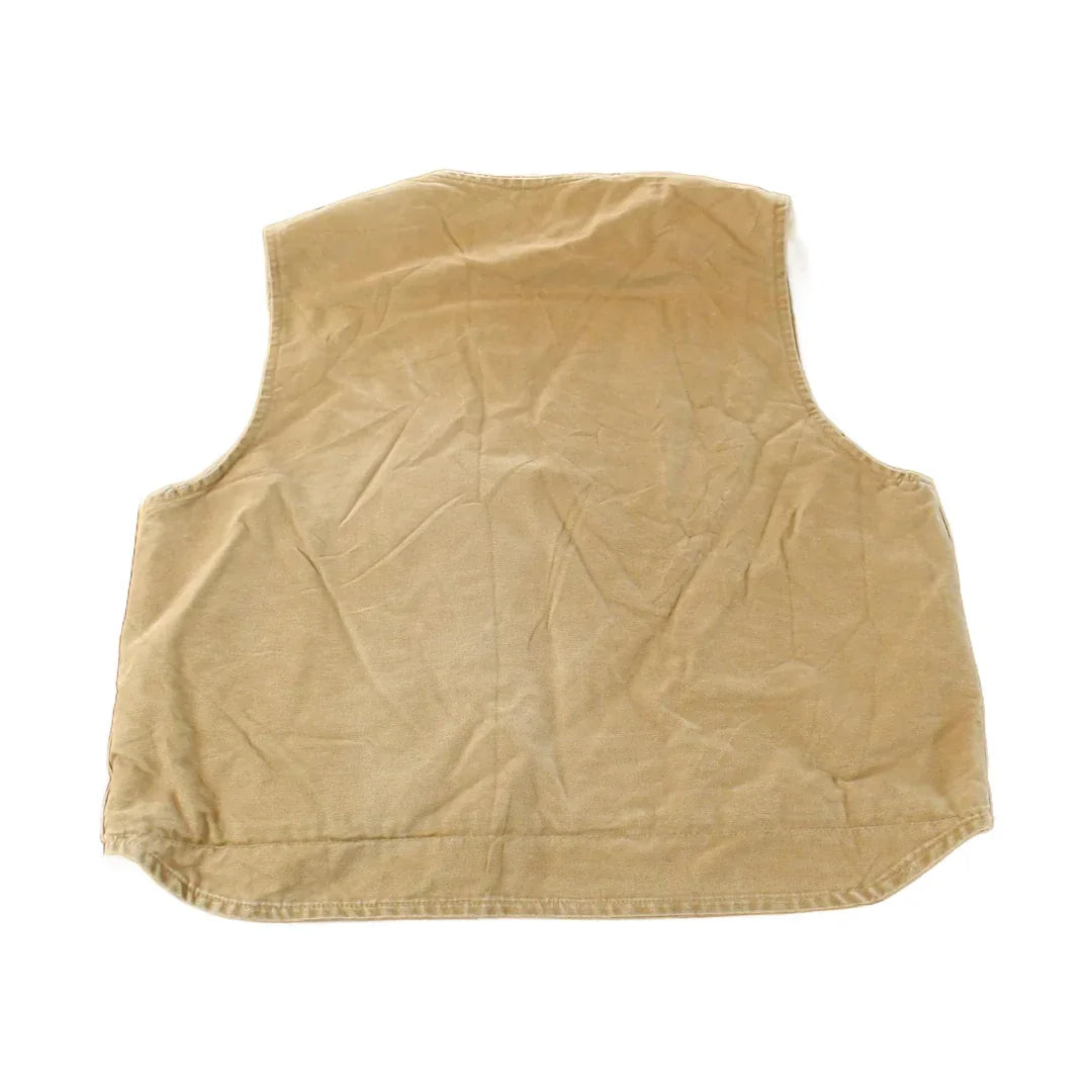 Vintage 2000s Carhartt Sun Faded Distressed Sherpa Lined Jacket Vest Mens 2XL from propervintagecanada