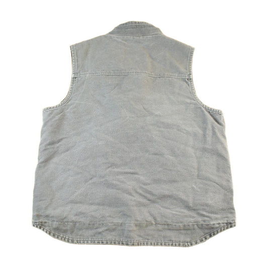 Vintage 2000s Carhartt Sun Faded Distressed Sherpa Lined Jacket Vest Mens Large from propervintagecanada