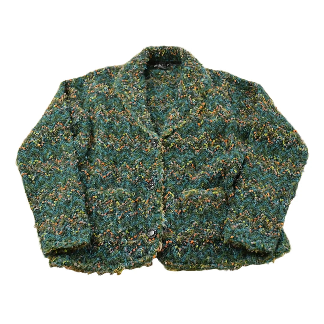 Vintage 2000s Carole Little Shaggy Knit Cardigan Sweater Women's Large from propervintagecanada