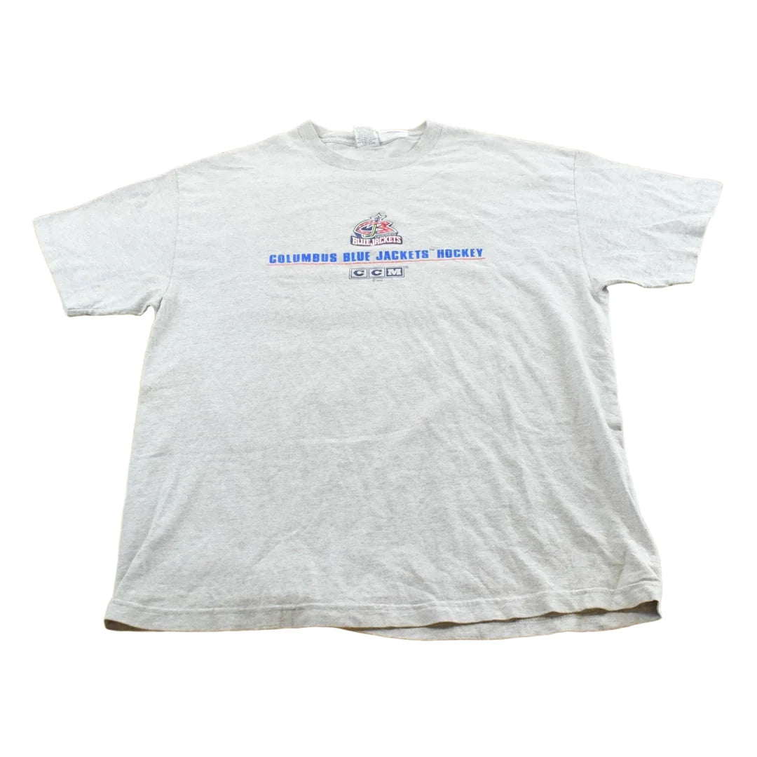 Vintage 2000s CCM Columbus Blue Jackets NHL Hockey T-Shirt Men's XL from propervintagecanada